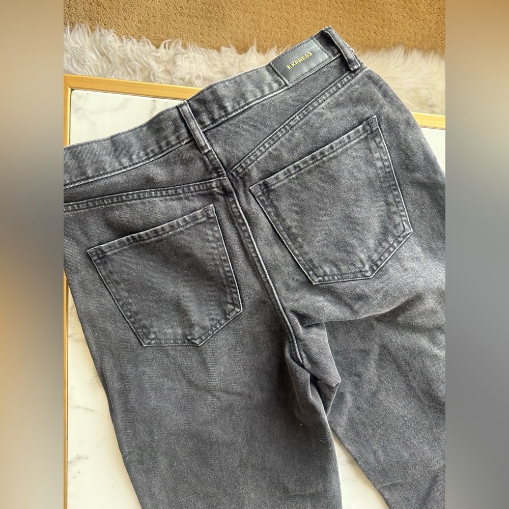 EXPRESS Women’s High Waisted Washed Black Wide Leg Jean Size:4R Brand New w/tags - Picture 11 of 14